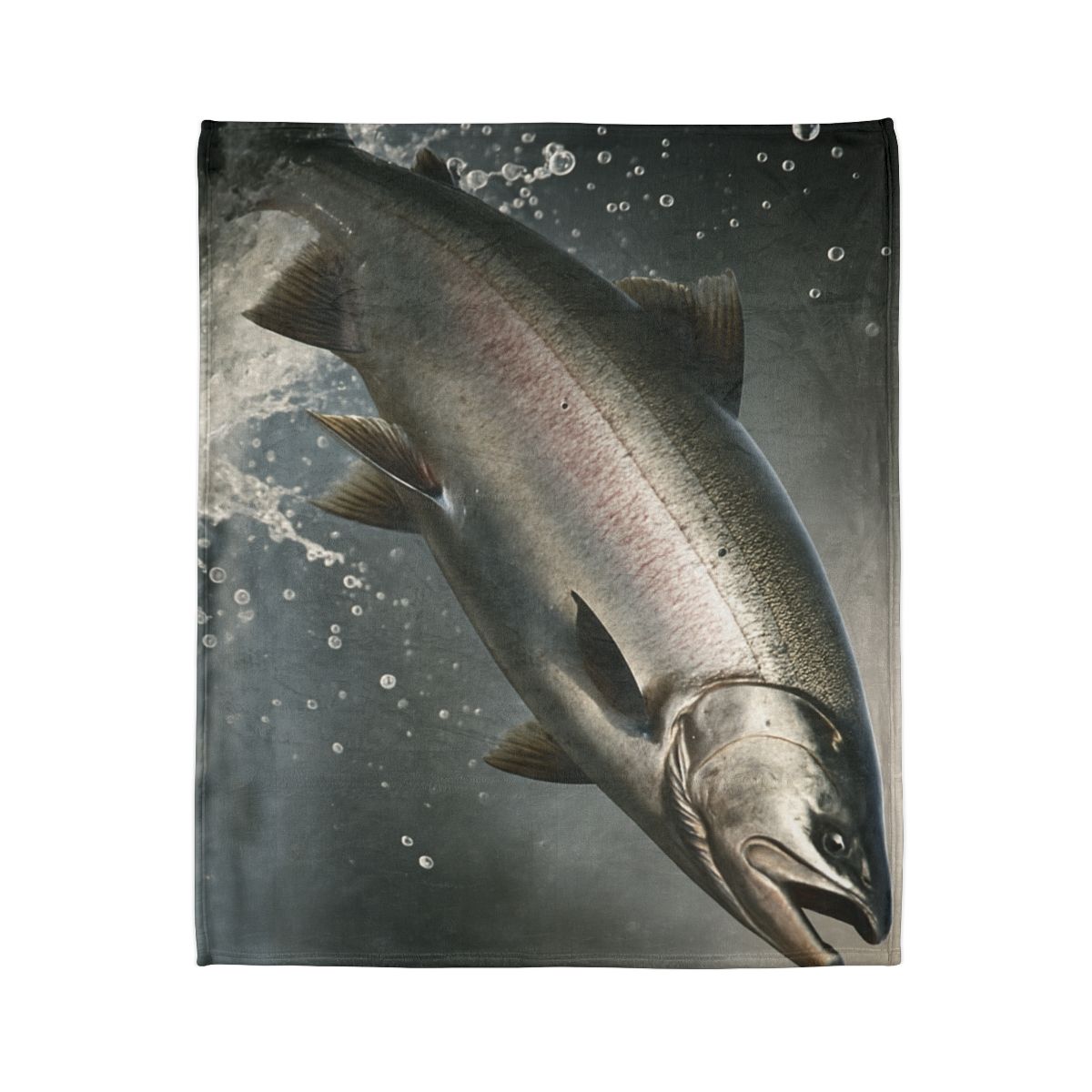 Silver Surge Chinook Salmon personalized cozy blankets