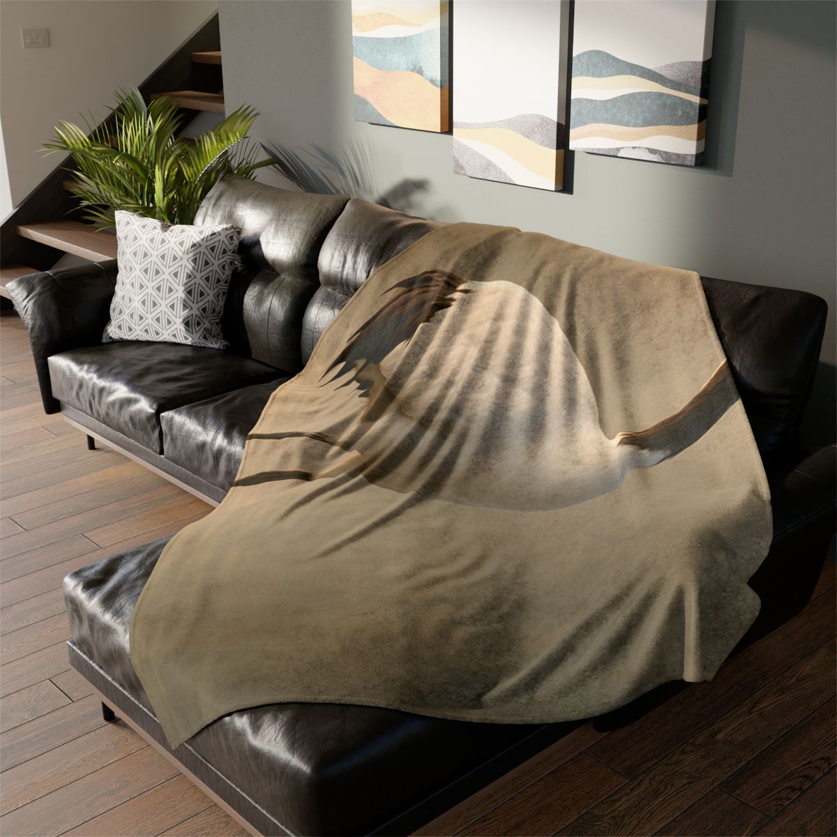 Dawn Balance Red Crowned Crane stylish throw blankets