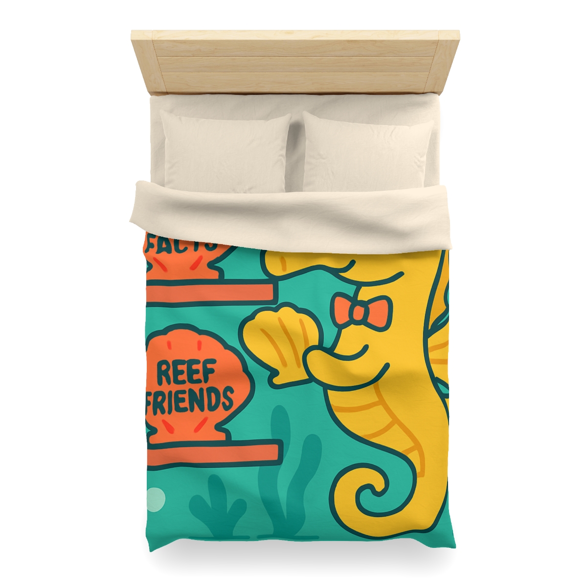 Underwater Library Of The Seahorse Librarian stylish duvet covers