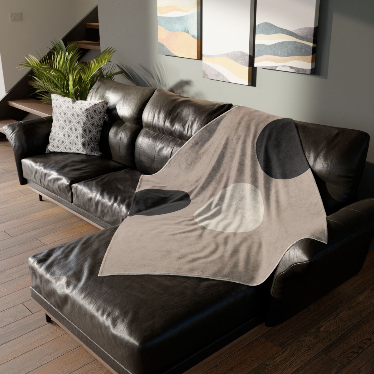 Staggered Trio Of Coins personalized cozy blankets