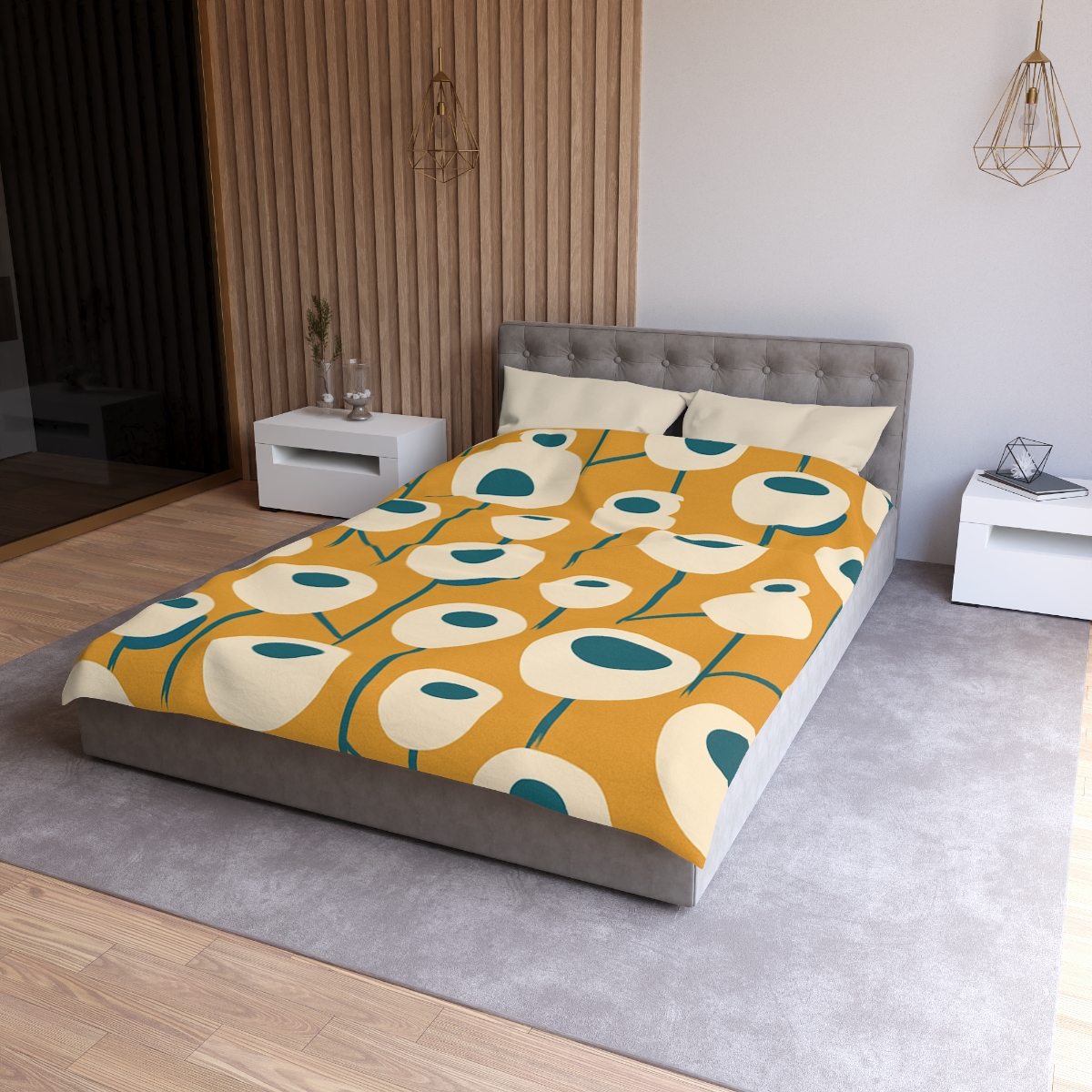 Seed Pod Cluster Grid custom duvets