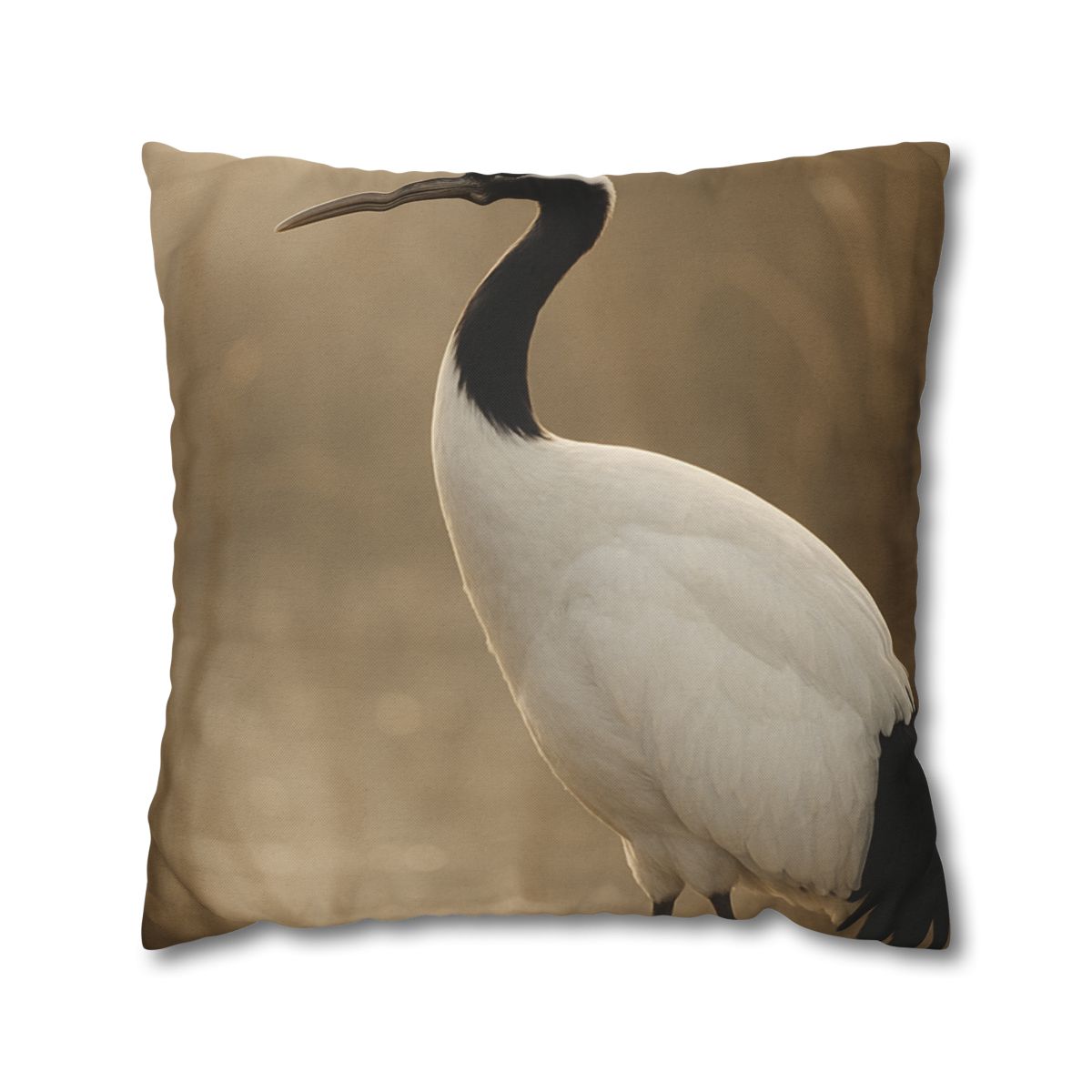 Silent Poise Red Crowned Crane trendy patterned pillow cases