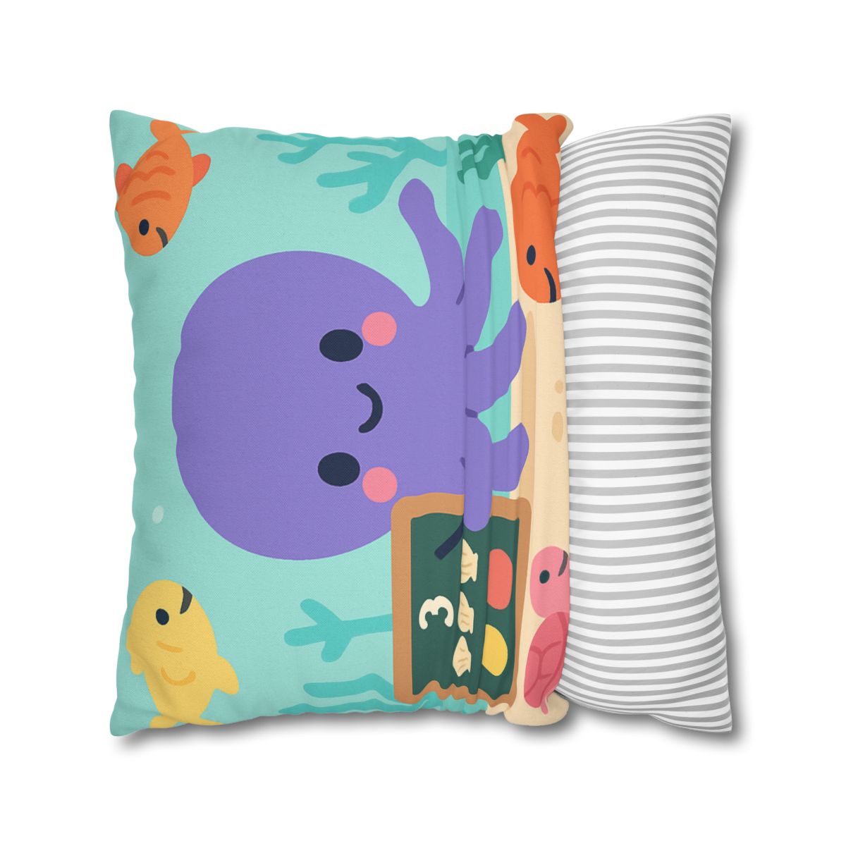 Coral Classroom Octopus custom pillow cases