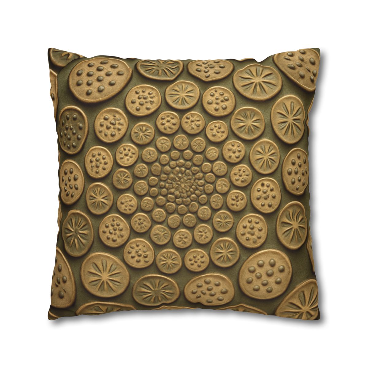 Seed Pod Micro Spiral Array designer print pillow cases