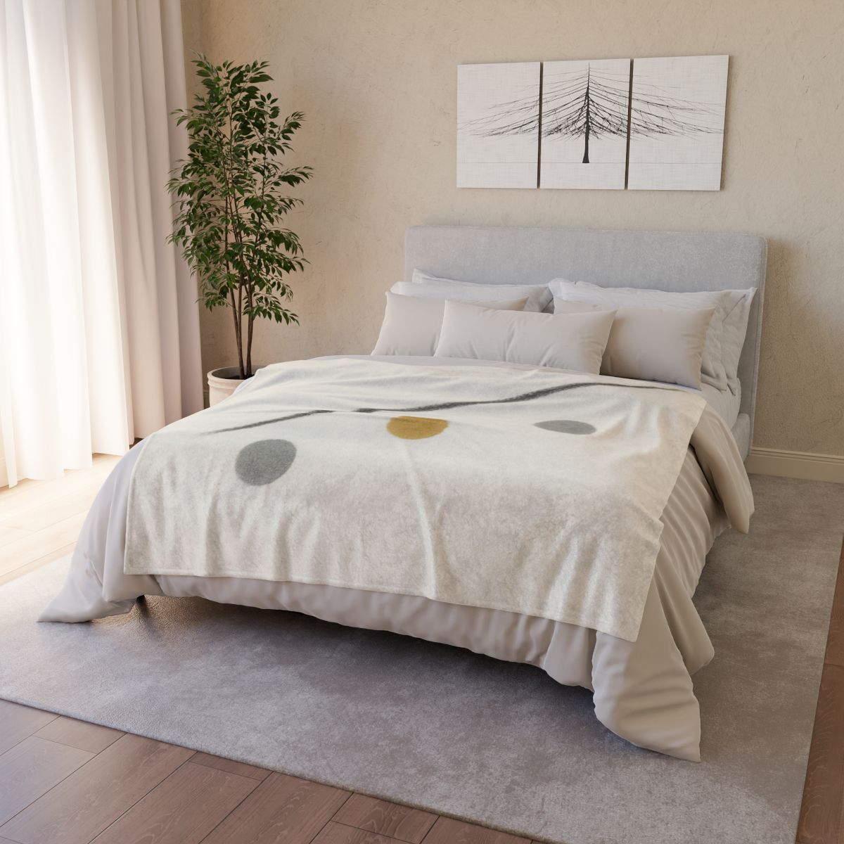 Diagonal Line And Triple Circles personalized cozy blankets