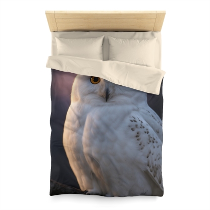 Twilight Watcher Snowy Owl personalized bedding duvets