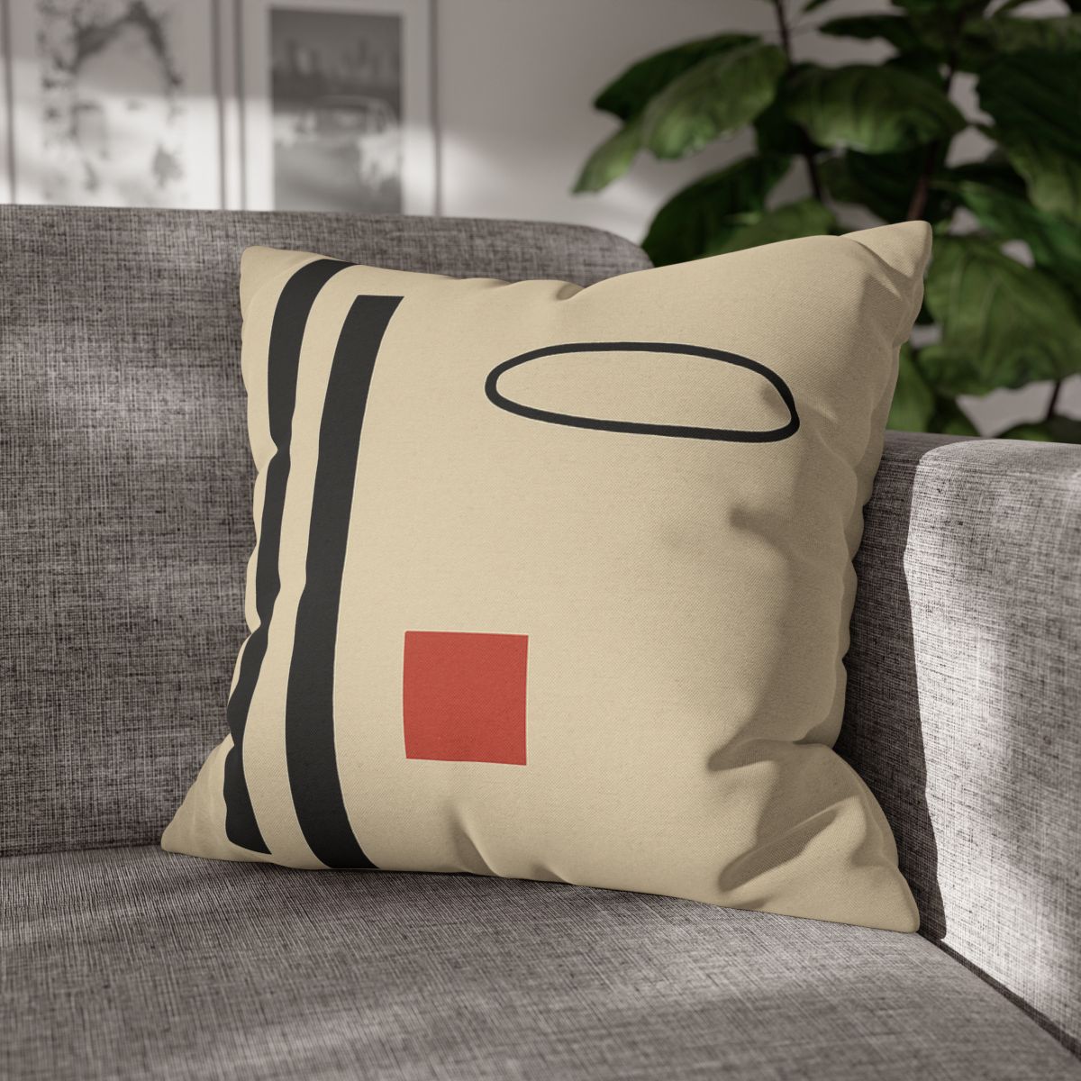 Aligned Posts With Floating Oval personalized pillow covers