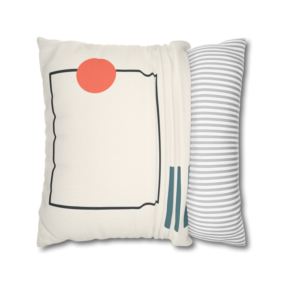 Quiet Orbit With Split Frame designer print pillow cases