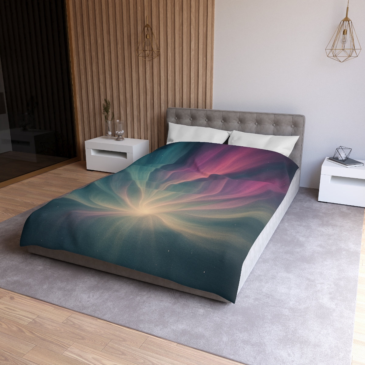 Aurora Nexus Bloom custom duvets