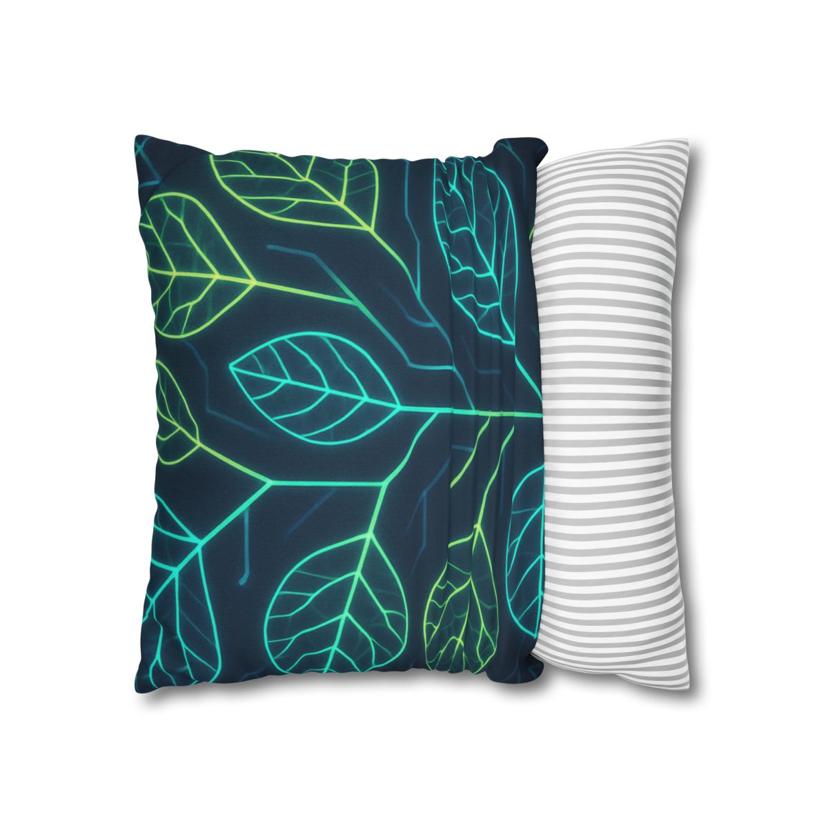 Leaf Vein Circuit Flow designer print pillow cases