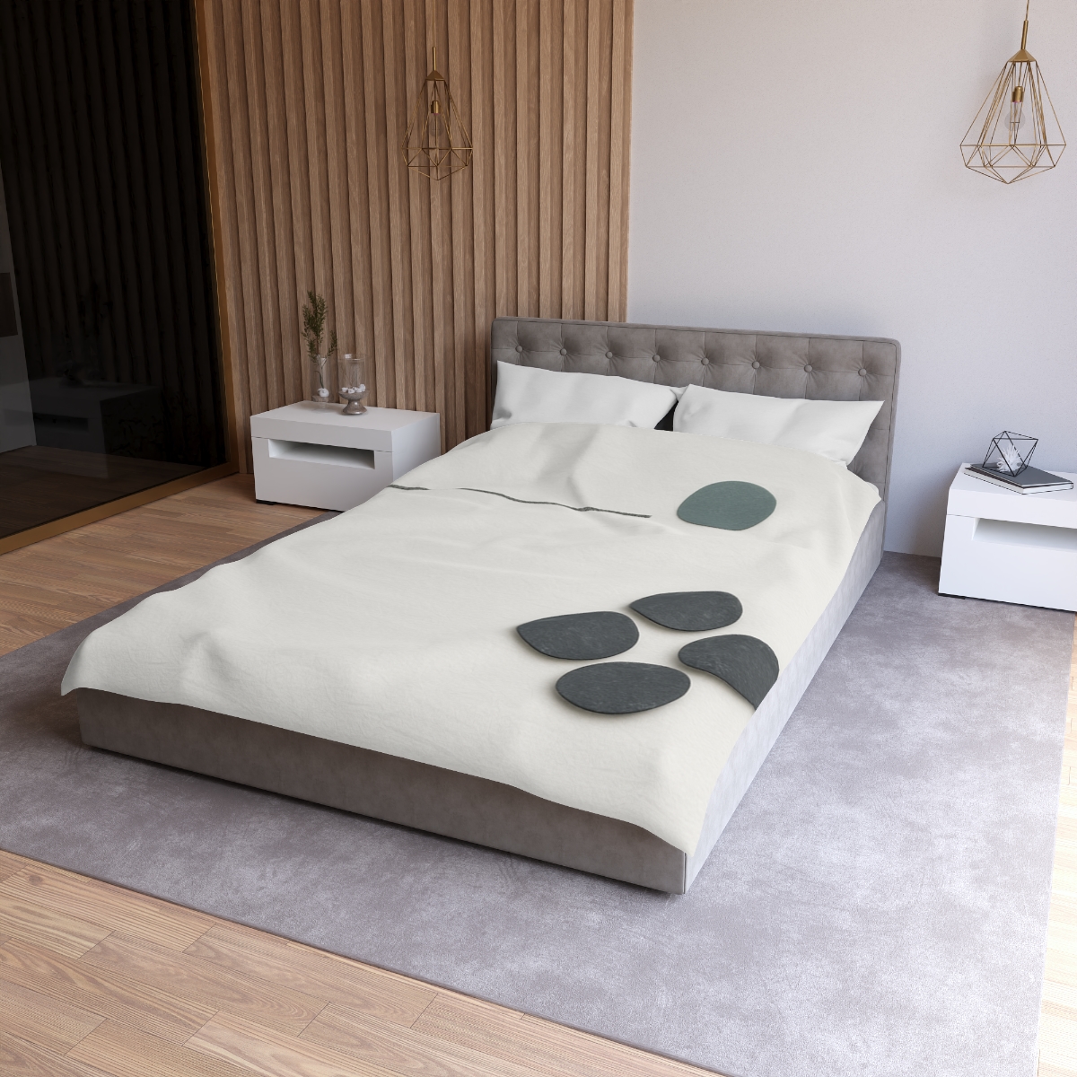 Clustered Dots With Broken Line warm winter duvets