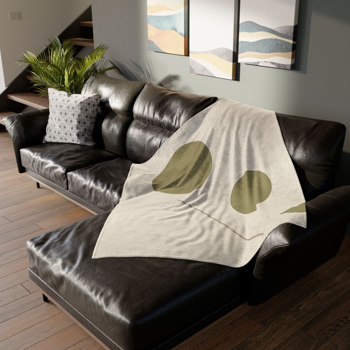 Triad Of Circles With Open Line trendy patterned blankets