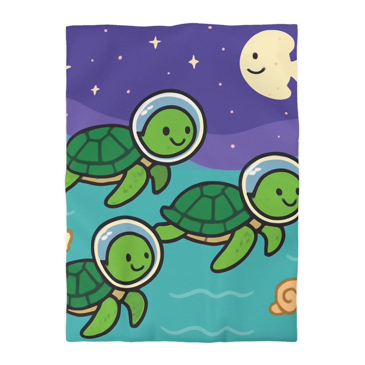 Starry Seas Turtle Team warm winter duvets