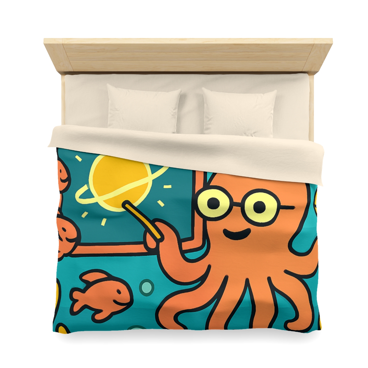 Cosmic Coral Reef Classroom custom duvets