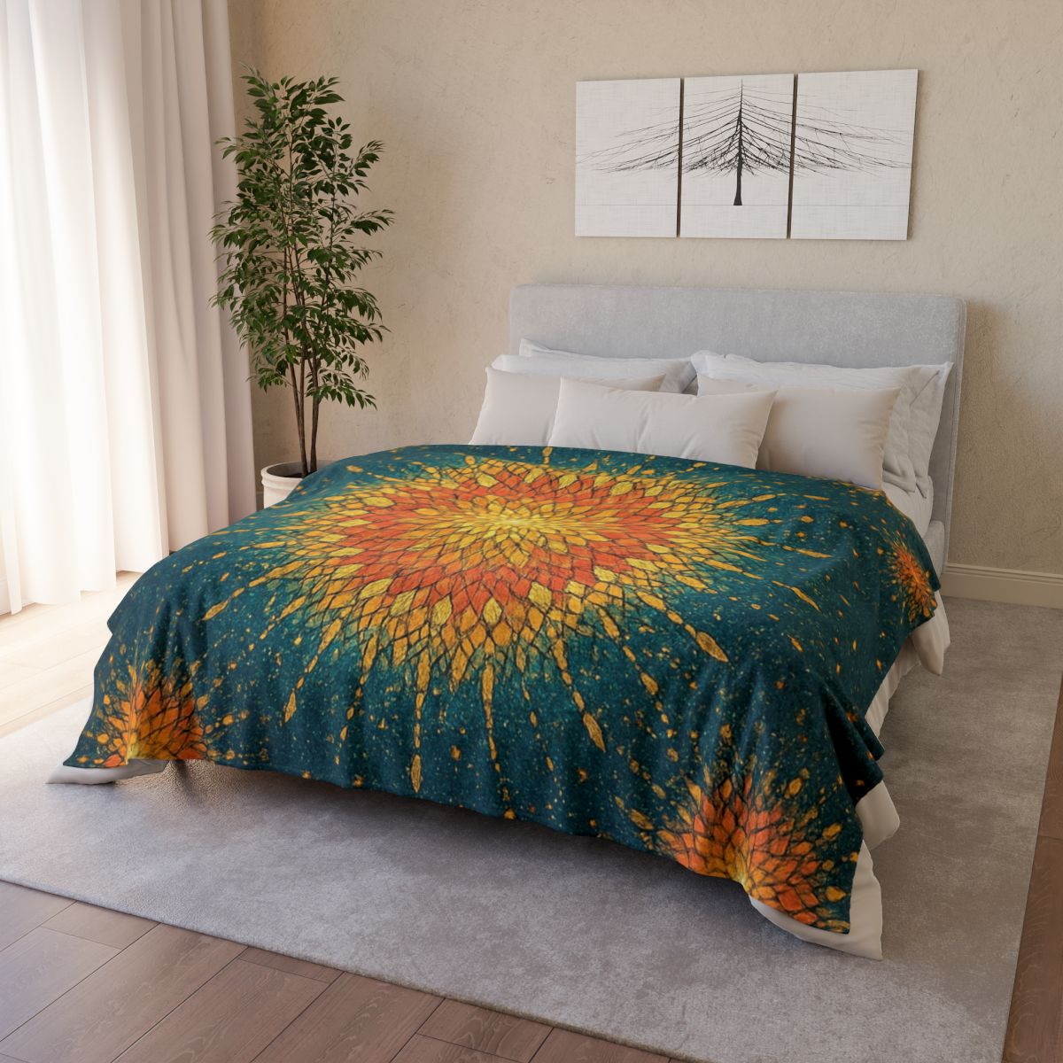 Starburst Mosaic Halo custom blankets