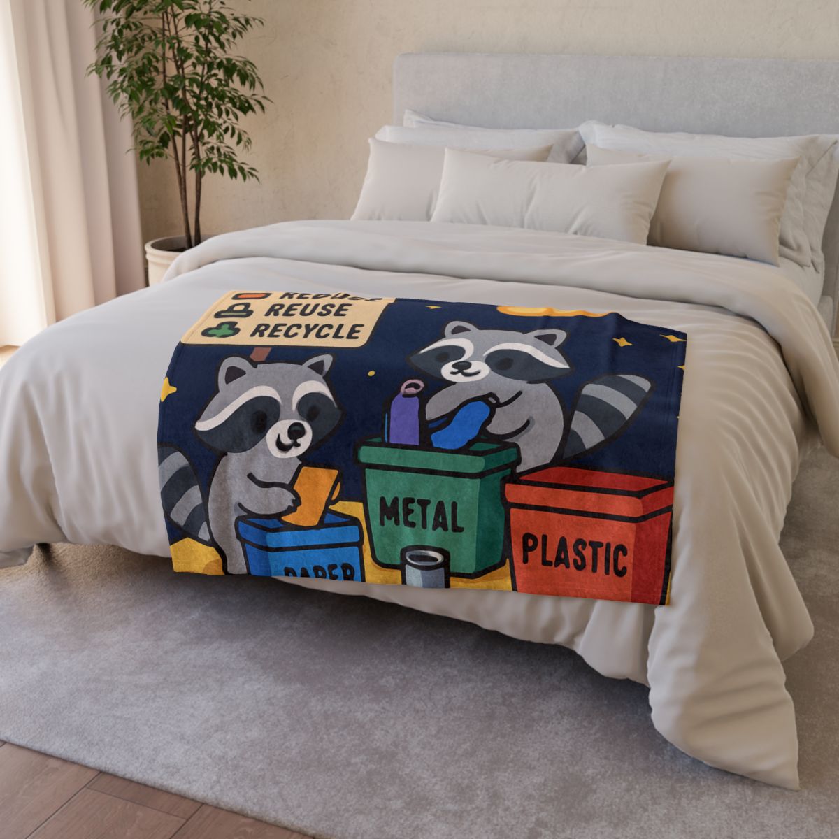 Comet Tail Recycling Rangers stylish throw blankets