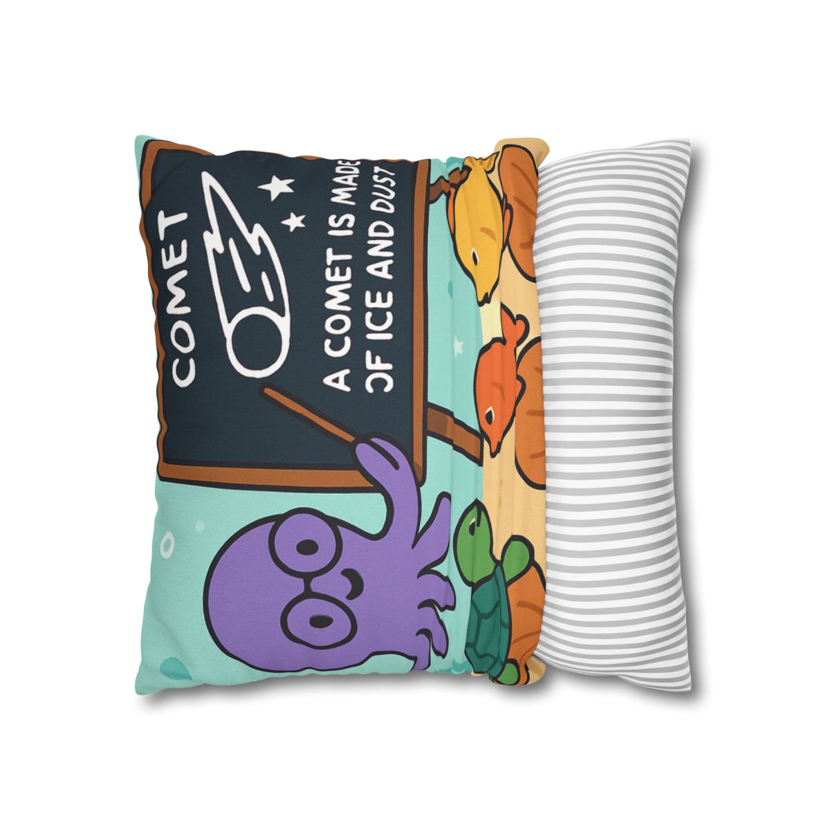 Comet Classroom With Professor Octopus soft cotton pillow cases