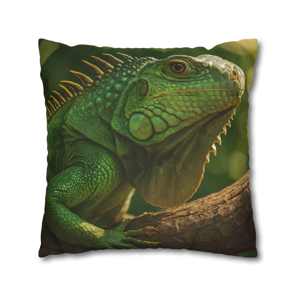 Sun Dappled Green Iguana custom pillow cases