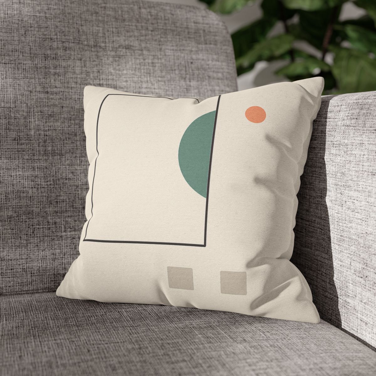 Offset Frame And Crescent Pause designer print pillow cases