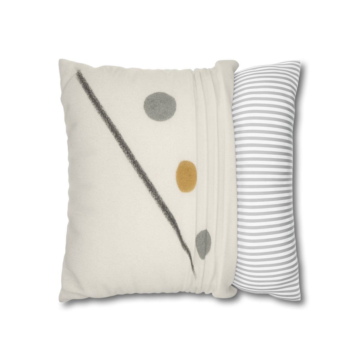Diagonal Line And Triple Circles designer print pillow cases