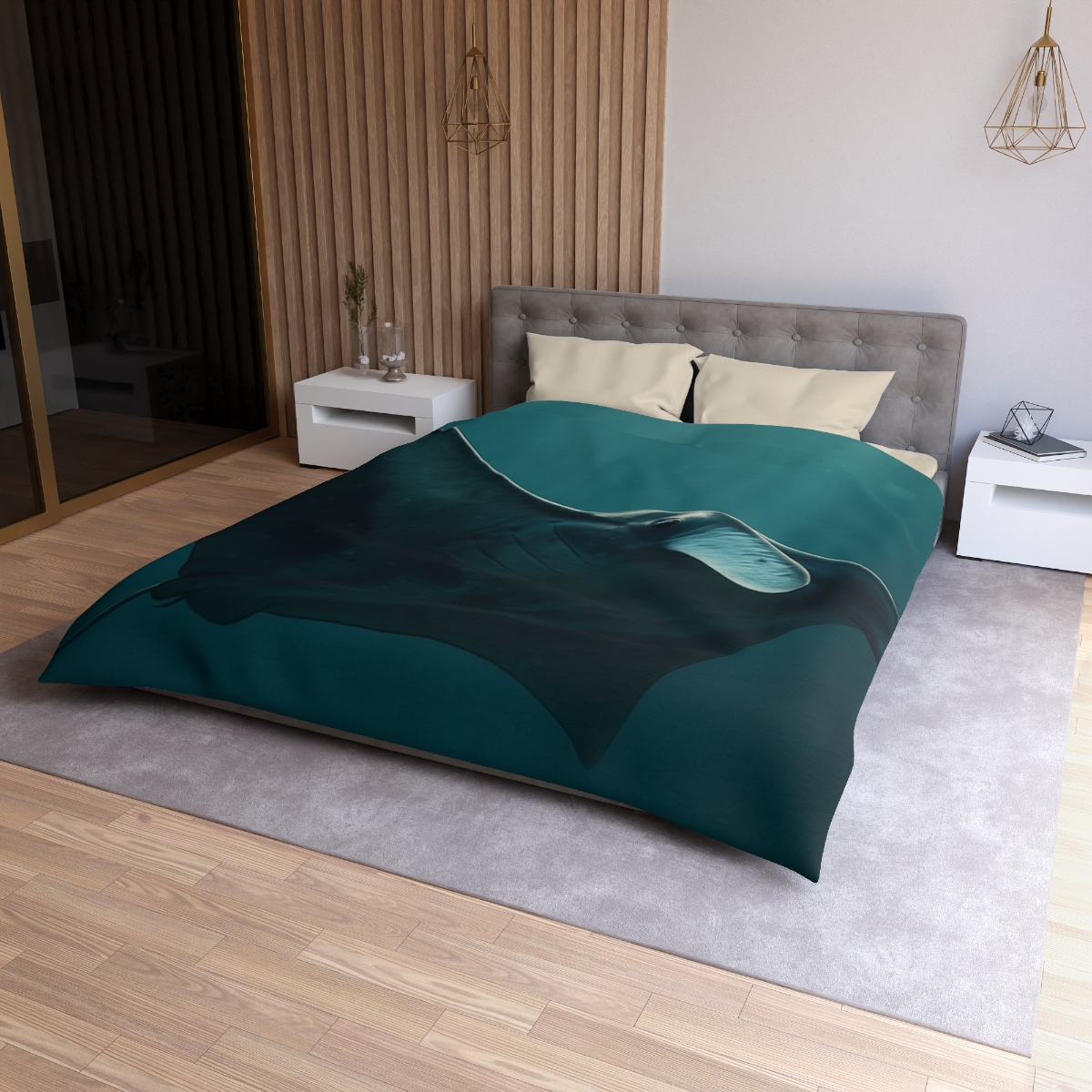 Glasswing Glide Manta Ray duvets for gifts