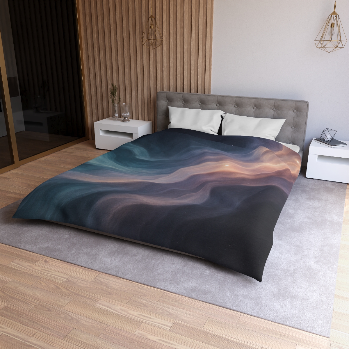 Prismatic Nebula Silk Drift personalized bedding duvets