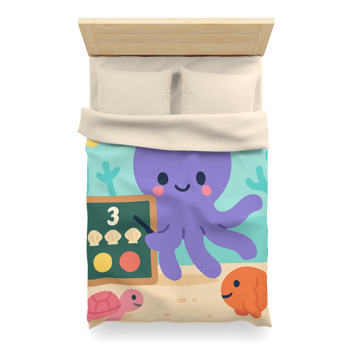Coral Classroom Octopus duvets for gifts