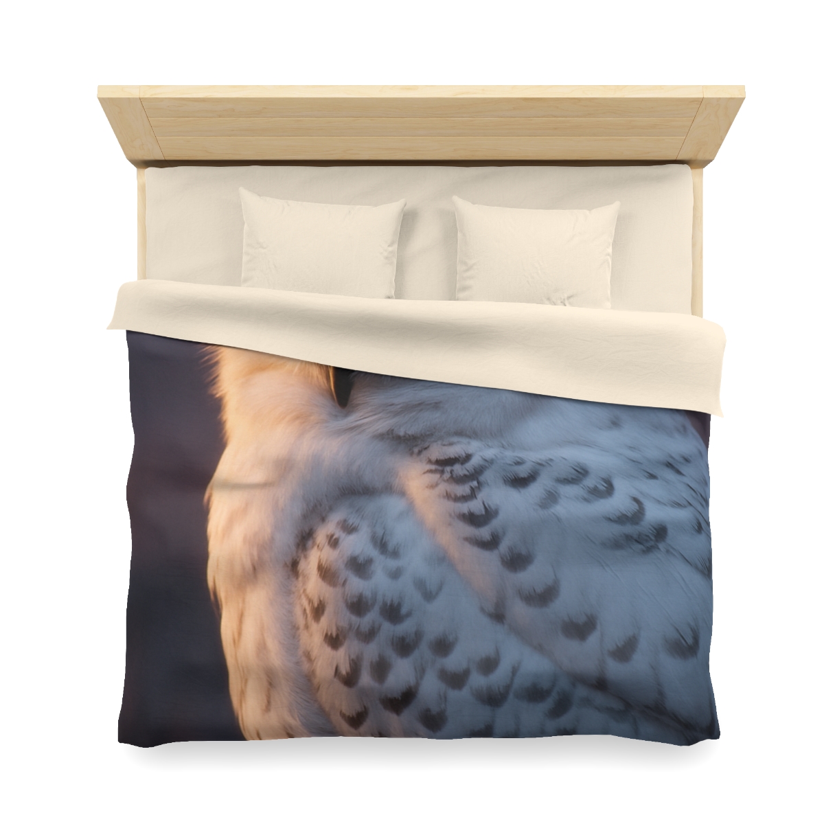 Twilight Watcher Snowy Owl personalized bedding duvets
