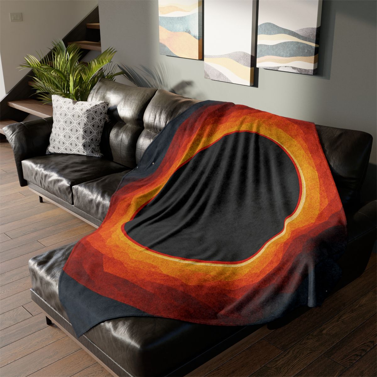 Event Horizon Paper Cut Silhouette stylish throw blankets