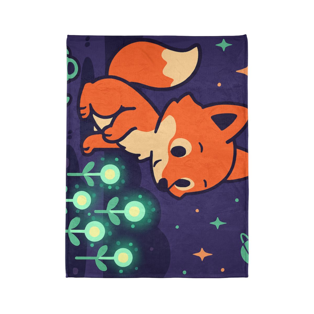 Galaxy Garden Fox decorative home blankets