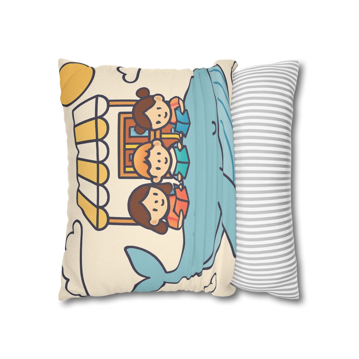 Sky Library On A Flying Whale personalized pillow covers