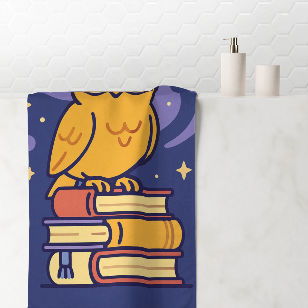 Nebula Library Owl soft cotton towels
