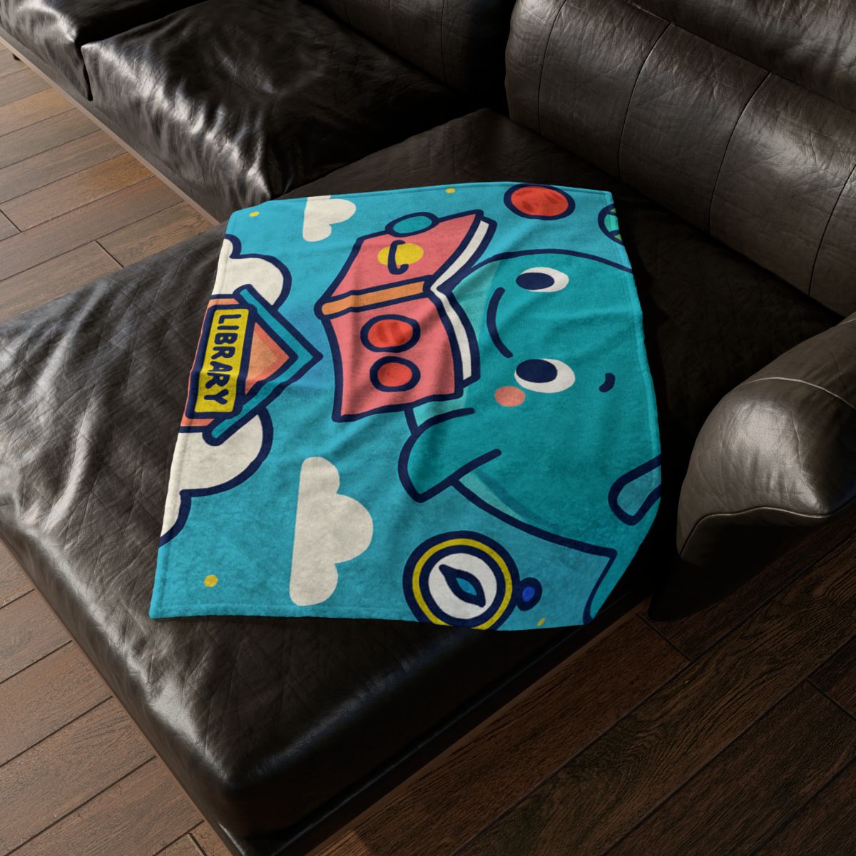 Nebula Library Sky Whale Reading Time unique gift blanketscustom blankets