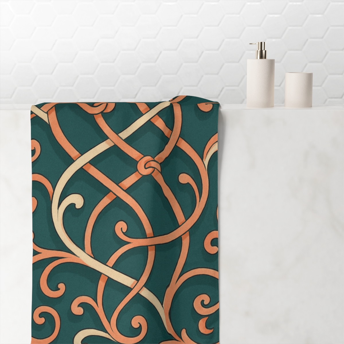 Tendril Ribbon Weave decorative home towels