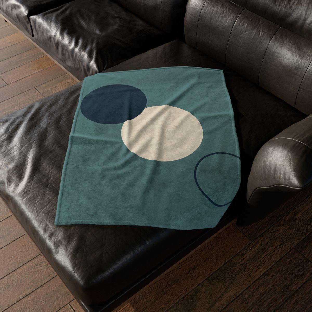 Staggered Trio Of Circles Harmony designer printed blankets