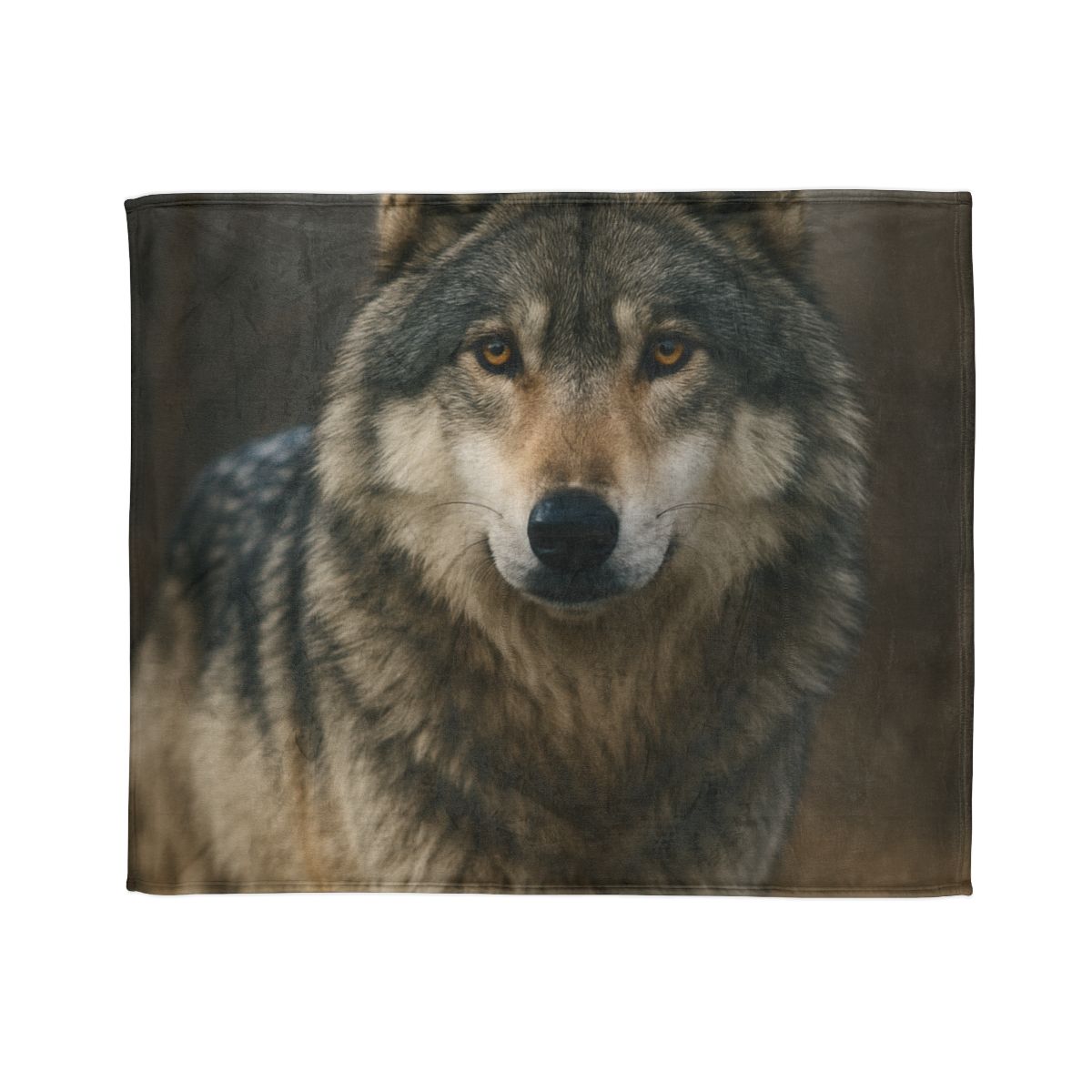 Ember Gaze Gray Wolf soft fleece blankets