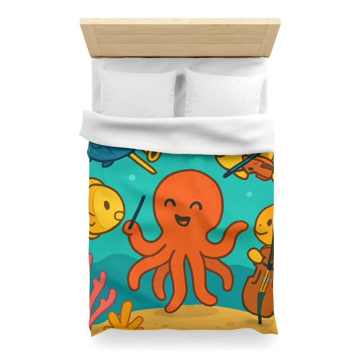Coral Reef Orchestra designer printed duvets