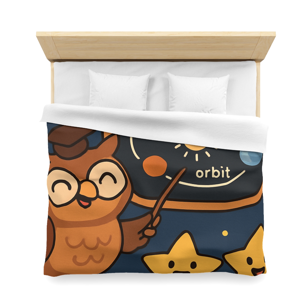 Comet Classroom Owl designer printed duvets