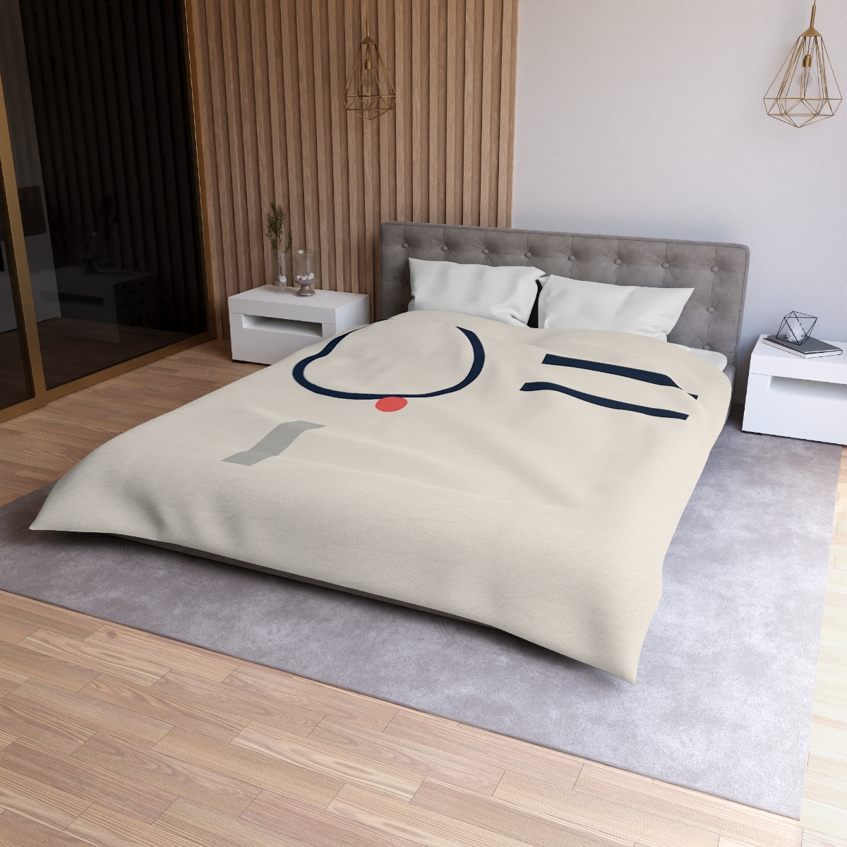 Quiet Orbit With Offset Bars personalized bedding duvets