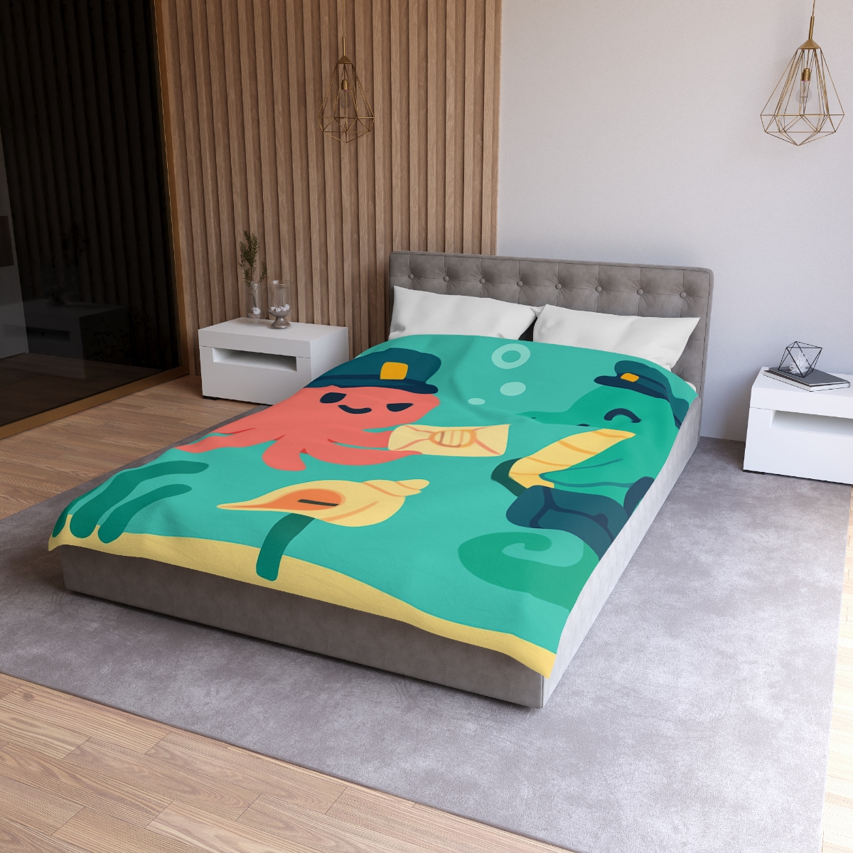 Glow Reef Post Office For Seahorse Mail personalized bedding duvets