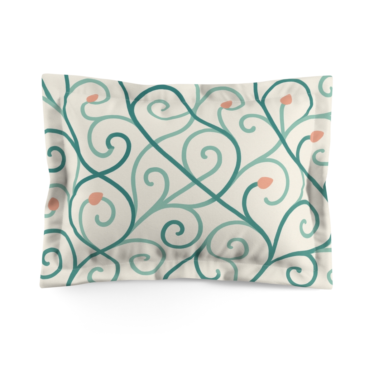 Vine Curl Lattice Drift custom pillows