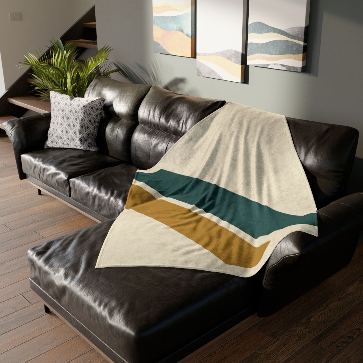 Diagonal Bar Pause trendy patterned blankets