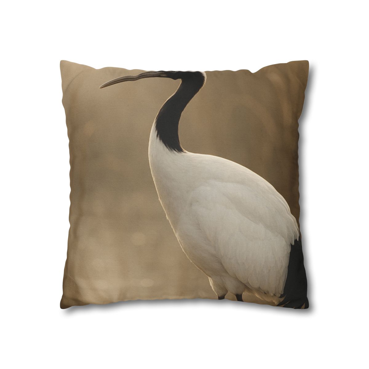 Silent Poise Red Crowned Crane trendy patterned pillow cases