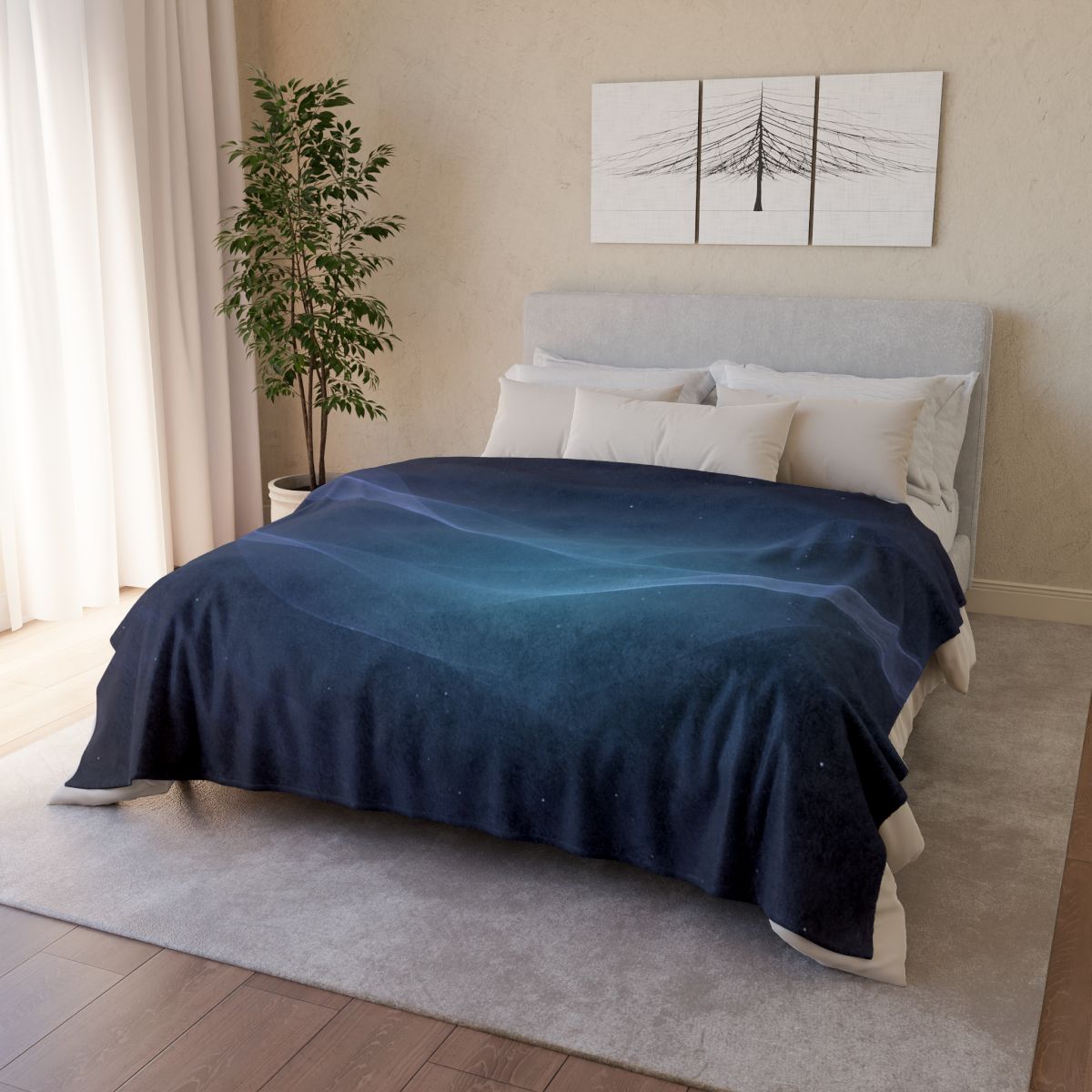 Cryo Plasma Veil designer printed blankets