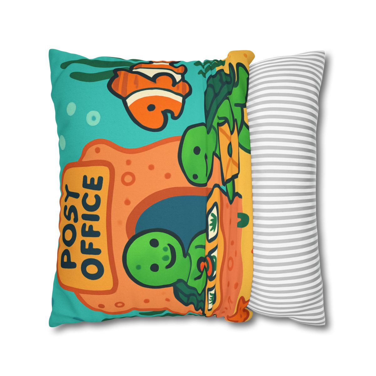 Coral Reef Post Office Run By Sea Turtles soft cotton pillow cases