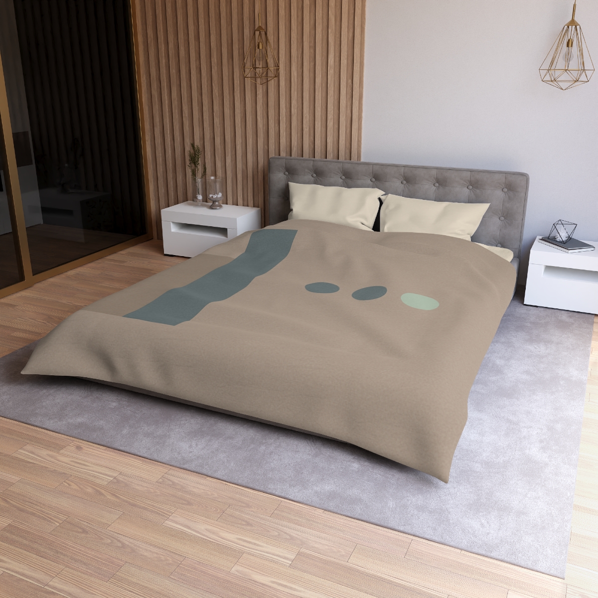 Stepped Pair And Small Dot Cluster designer printed duvets