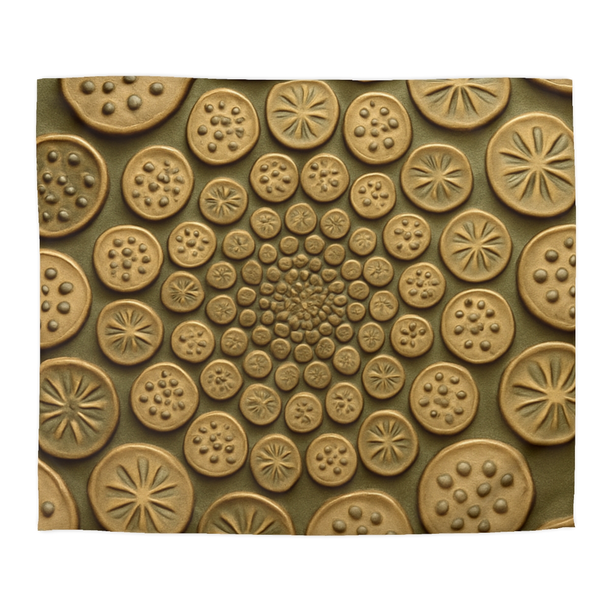 Seed Pod Micro Spiral Array designer printed duvets