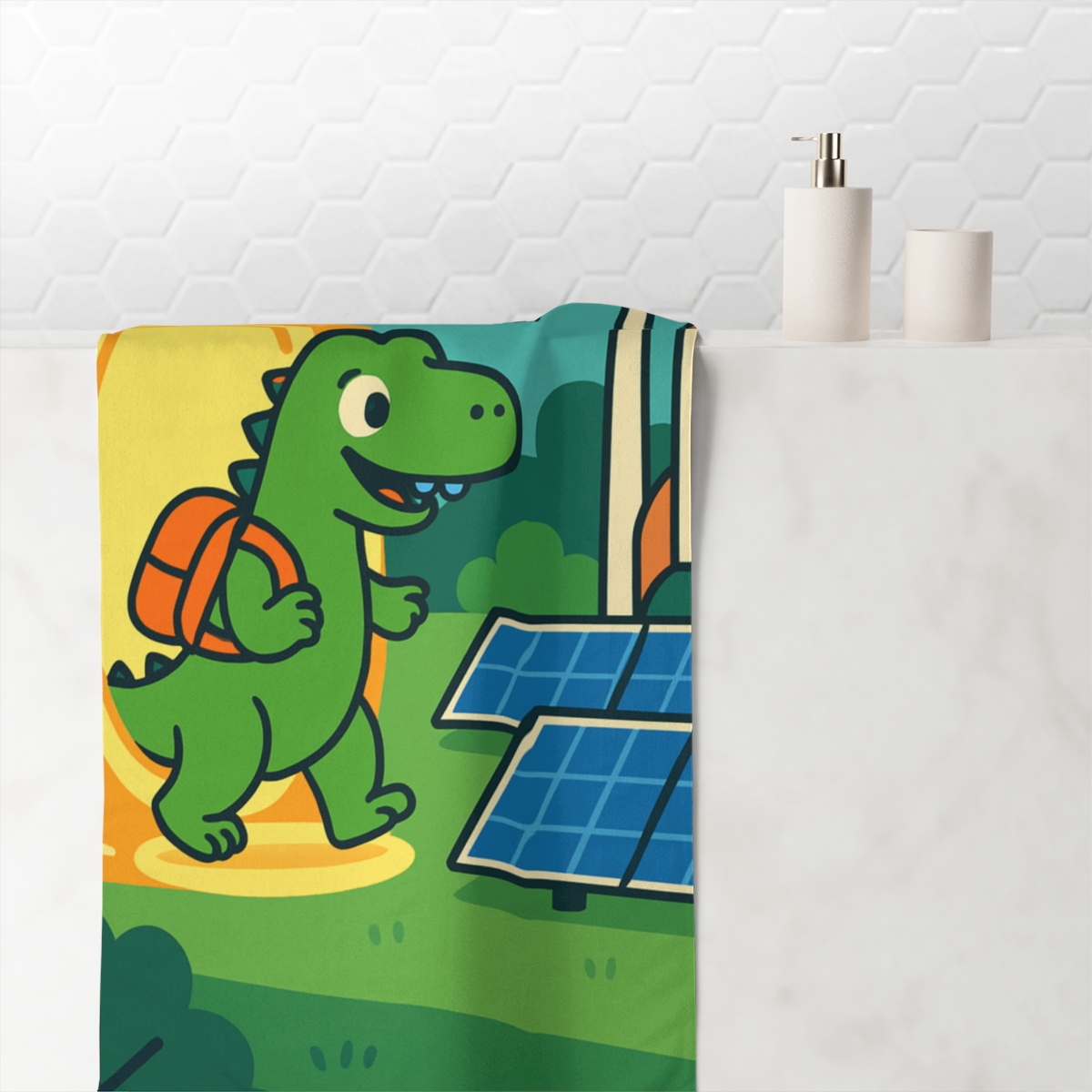Dinosaur Time Travel Science Park decorative home towels