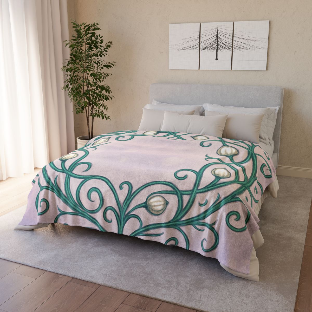 Vine Lattice Halo stylish throw blankets