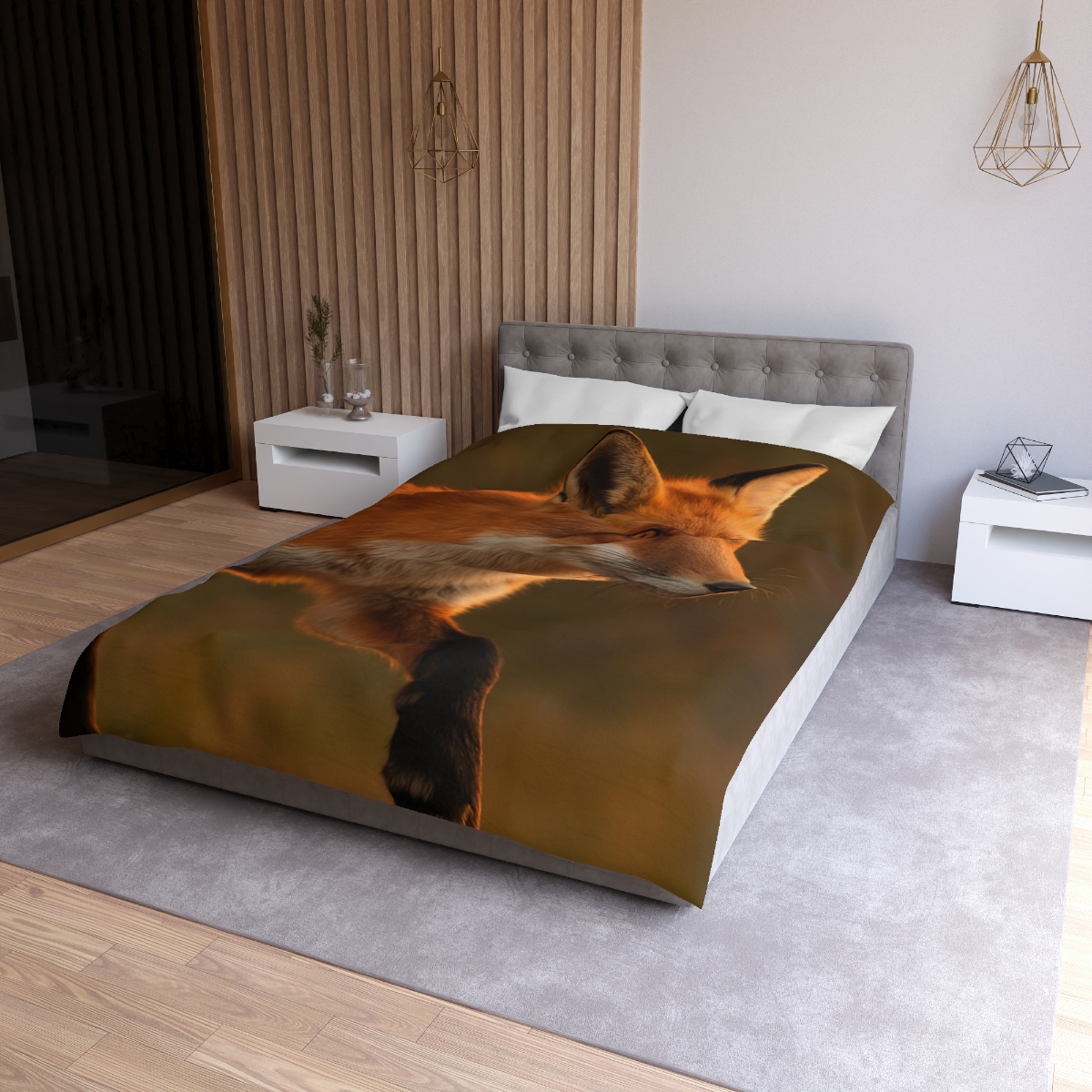 Crimson Whisper Red Fox trendy bedroom duvets